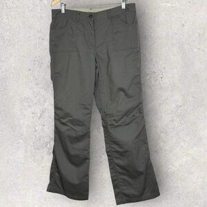 MEC Hiking Pants Size 14 Wide Leg Organic Cotton Stretch High Rise Trousers Pant